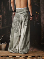 Y2K 3D Printed Wide-Leg Street Pants 3