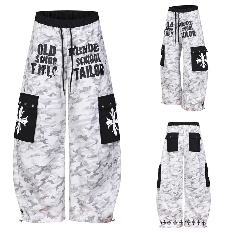 6059194117535,6059194117536,6059194117537,6059194117538, Y2K Camouflage Wide Leg Cargo Pants