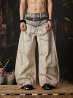 Y2K Double Waistband Wide-Leg Pants 1