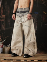Y2K Double Waistband Wide-Leg Pants 4