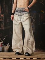 Y2K Double Waistband Wide-Leg Pants 5