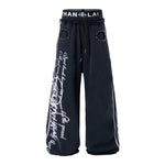 6213255962733,6213255962734,6213255962735,6213255962736, Y2K Graphic Double Waistband Wide Leg Pants