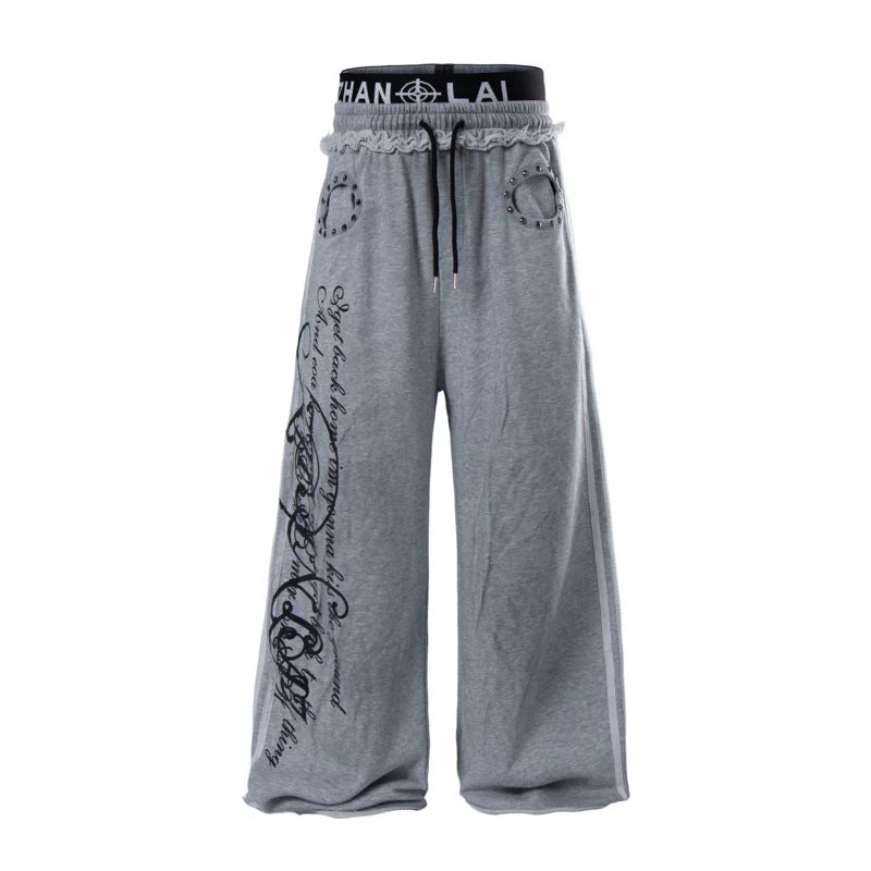 6213255962737,6213255962738,6213255962739,6213255962740, Y2K Graphic Double Waistband Wide Leg Pants