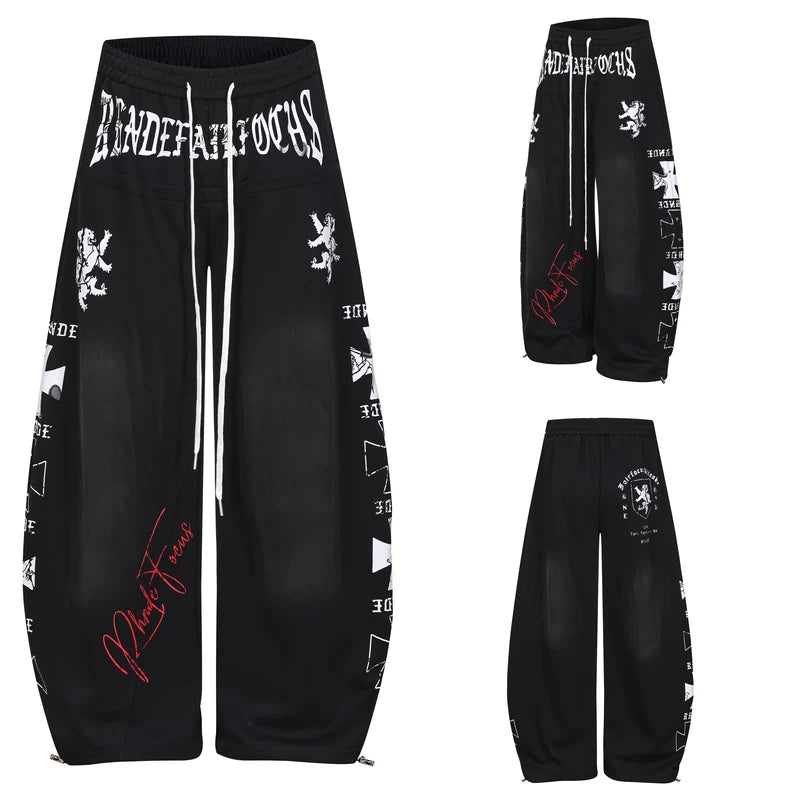 6223462818534,6223462818535,6223462818536,6223462818537, Y2K Graphic Wide Leg Casual Pants