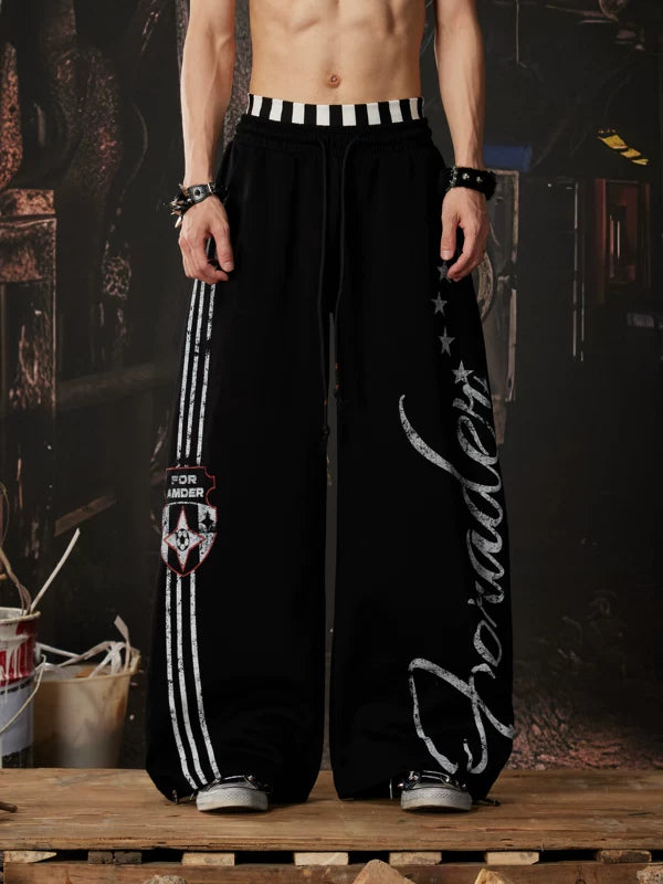 Y2K Graphic Wide Leg Sweatpants Pants 1