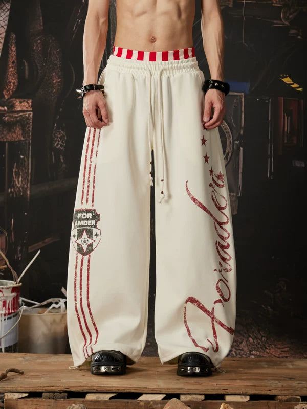 Y2K Graphic Wide Leg Sweatpants Pants 2