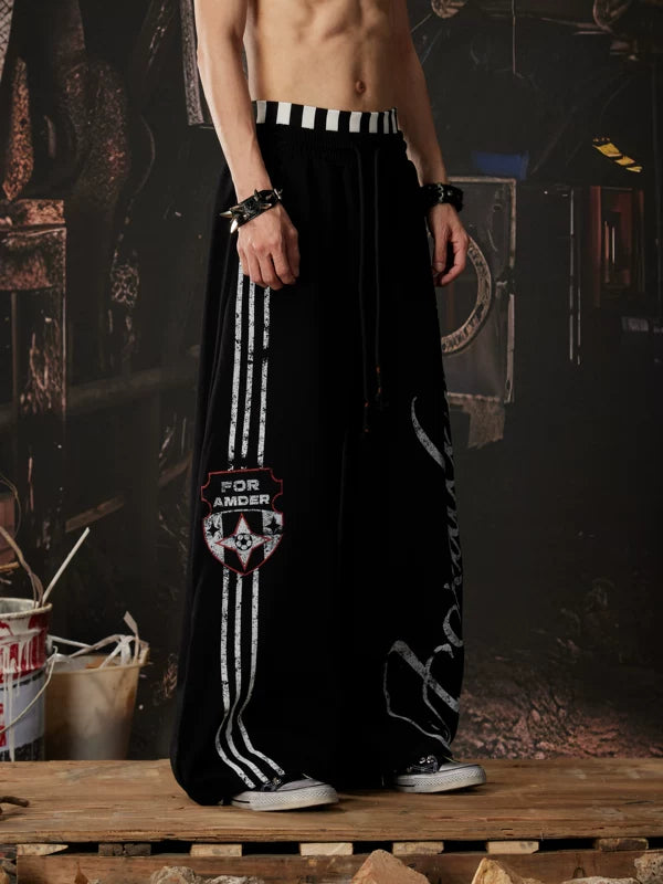 Y2K Graphic Wide Leg Sweatpants Pants 3