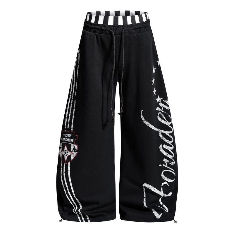 6059170837480,6059170837481,6059170837482,6059170837483, Y2K Graphic Wide Leg Sweatpants Pants