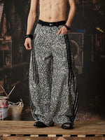 Y2K Leopard Wide Leg Patchwork Pants 1