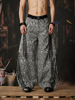 Y2K Leopard Wide Leg Patchwork Pants 5