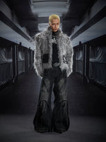 Y2K Long Faux Fur Short Jacket 4