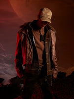 Y2K Patchwork Suede Jacket with Fur Collar 2