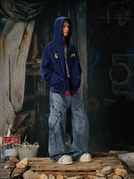 Y2K Punk Distressed Zip-Up Hooded Sweatshirt 5