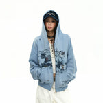 6032315100306,6032315100307,6032315100308,6032315100309, Y2K Punk Graffiti Zip Hooded Sweatshirt