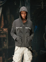 Y2K Punk Striped Zip-Up Hoodie Jacket 3