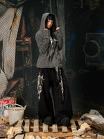 Y2K Punk Striped Zip-Up Hoodie Jacket 5