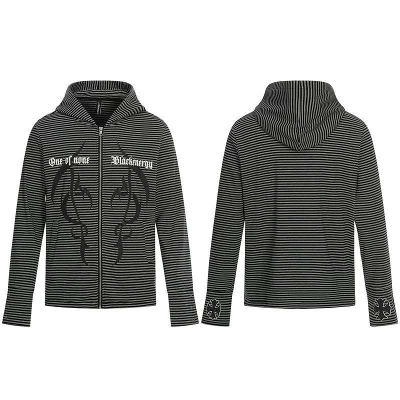 6015648136839,6015648136840,6015648136841,6015648136842, Y2K Punk Striped Zip-Up Hoodie Jacket