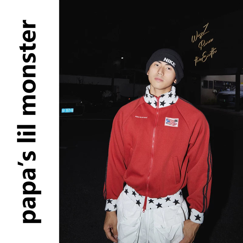 5940921824298,5940921824299,5940921824300, Y2K Style Star Print Sports Jacket
