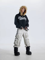 Y2K Zip Up Hoodie with Faux Fur 4