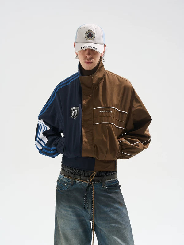 Yin-Yang Colorblock Short Sports Jacket 1