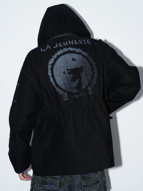 Youth Four-Pocket Hooded Work Jacket 2