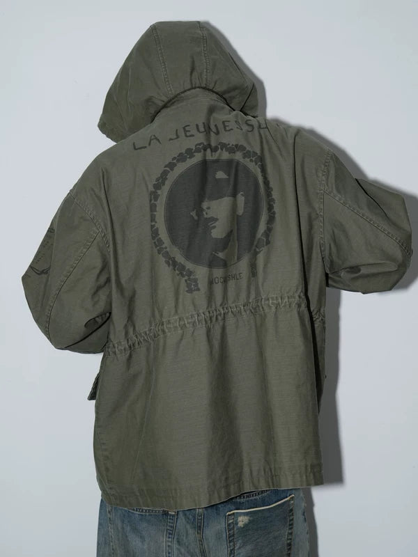 Youth Four-Pocket Hooded Work Jacket 4