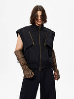 Zip Front Sleeveless Utility Vest 2