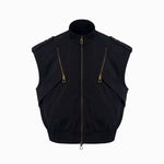 5791102141674,5791102141675,5791102141676,5791102141677, Zip Front Sleeveless Utility Vest